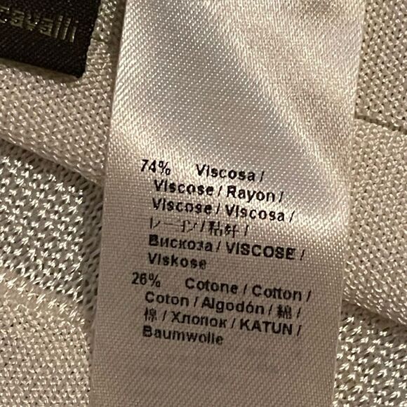 Roberto Cavalli Cream Knit Pleated Skirt US 10 - Picture 8 of 11